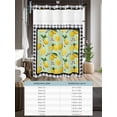 thumbnail image 6 of No Hook Shower Curtain with Snap in Liner,Farmhouses Lemons Flower Leaves Waterproof Bath Curtain Double Layers with See Through Top Window,Black White Plaid Hotel Shower Curtains 36x72in, 6 of 9