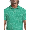thumbnail image 7 of Ben Hogan Men's and Big Men’s Linear Flamingo Print Short Sleeve Golf Polo Shirt, up to Size 5XL, 7 of 7
