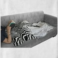thumbnail image 5 of Safari Soft Flannel Fleece Throw Blanket, Zebras Animals Skin Print with Stripes Jungle Wildlife Picture Artwork, Cozy Plush for Indoor and Outdoor Use, 50" x 60", Black and White, by Ambesonne, 5 of 5