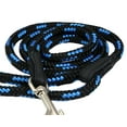 thumbnail image 2 of Dogs My Love Dog Rope Leash 4ft Long (Small: 4ft Long; 0.3" Diam (8mm), Blue/Black), 2 of 3