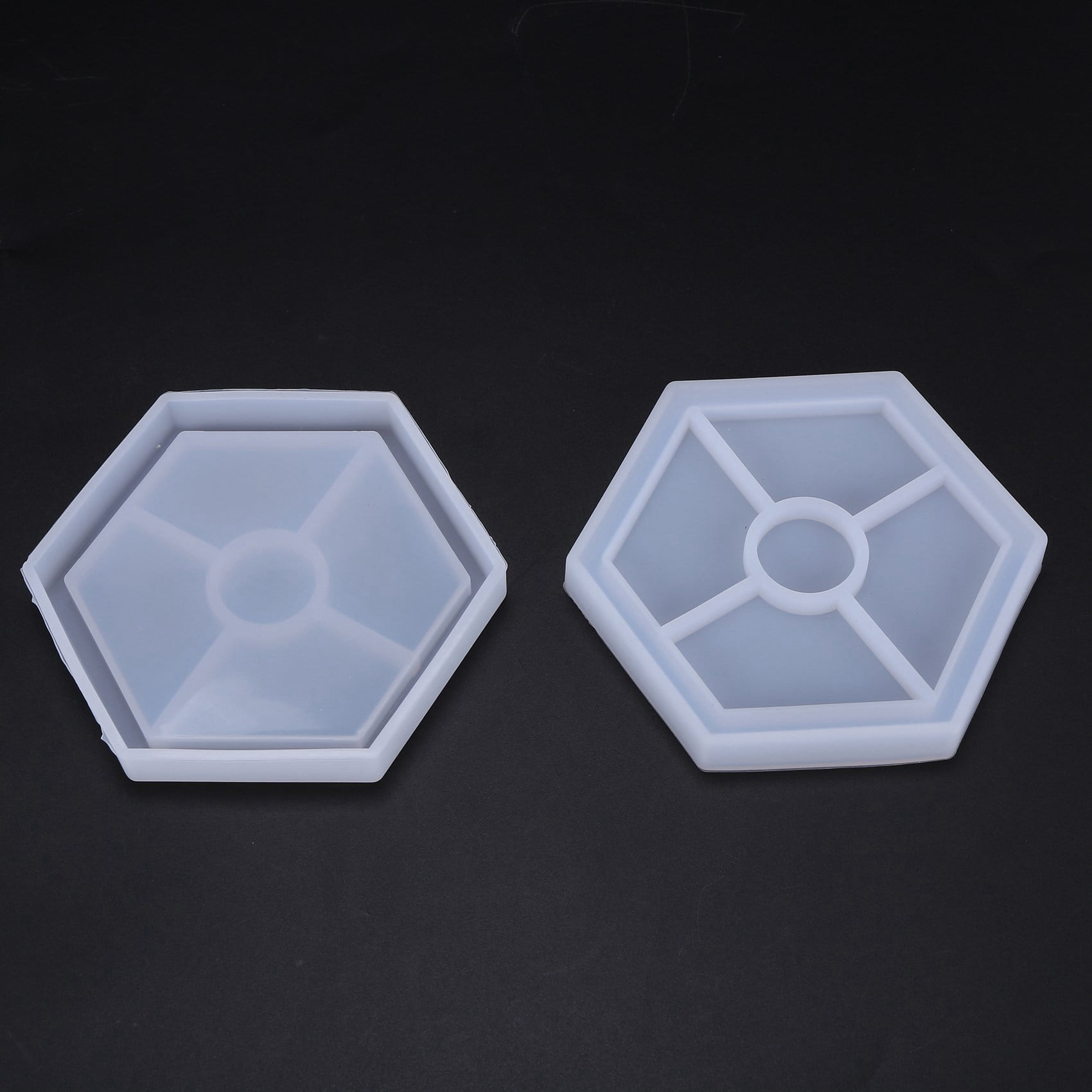 16 Pack Hexagon Silicone Coaster Molds Resin Mold, Epoxy for Casting with Resin, Concrete, Cement