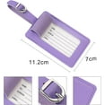 thumbnail image 3 of HAHDAXIA Luggage Tags, Leather Personalized Suitcase Tag Set-4 Pack (Leather-Purple), 3 of 6