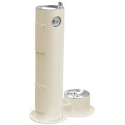 Elkay Outdoor Fountain Pedestal with Pet Station, Non-Filtered Non-Refrigerated, Freeze Resistant, Beige