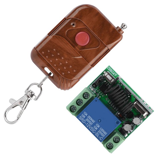 Interruptor De Control Remoto Inalámbrico, Interruptor De Relé De 433MHz De Sensibilidad De Alta Recepción, Controlador De Rendimiento Estable Hacia Arriba Y Hacia Abajo Para El
