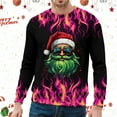 thumbnail image 2 of IWRICH Christmas Sweatshirts for Men 2025 3D Printed Funny Graphic Long Sleeve T-Shirt Crewneck Hoodless Winter Clothes 6-Black XL, 2 of 5