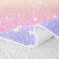 thumbnail image 5 of Homewish Glitter Stars Quilt Full for Girls, Rainbow Galaxy Full Bedspread Sets, Purple Red Gold, 3-Piece 1 Coverlet and 2 Pillowcases, 5 of 7