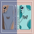 thumbnail image 5 of Case For Xiaomi 13 12 12S 11 11T 10 10S 9 9SE 8 8SE Pro Ultra Lite Colour Simple Liquid Silicone Case Beautiful Butterfly, 5 of 5