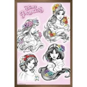 Disney Princess - Sketch Wall Poster, 22.375" x 34", Framed