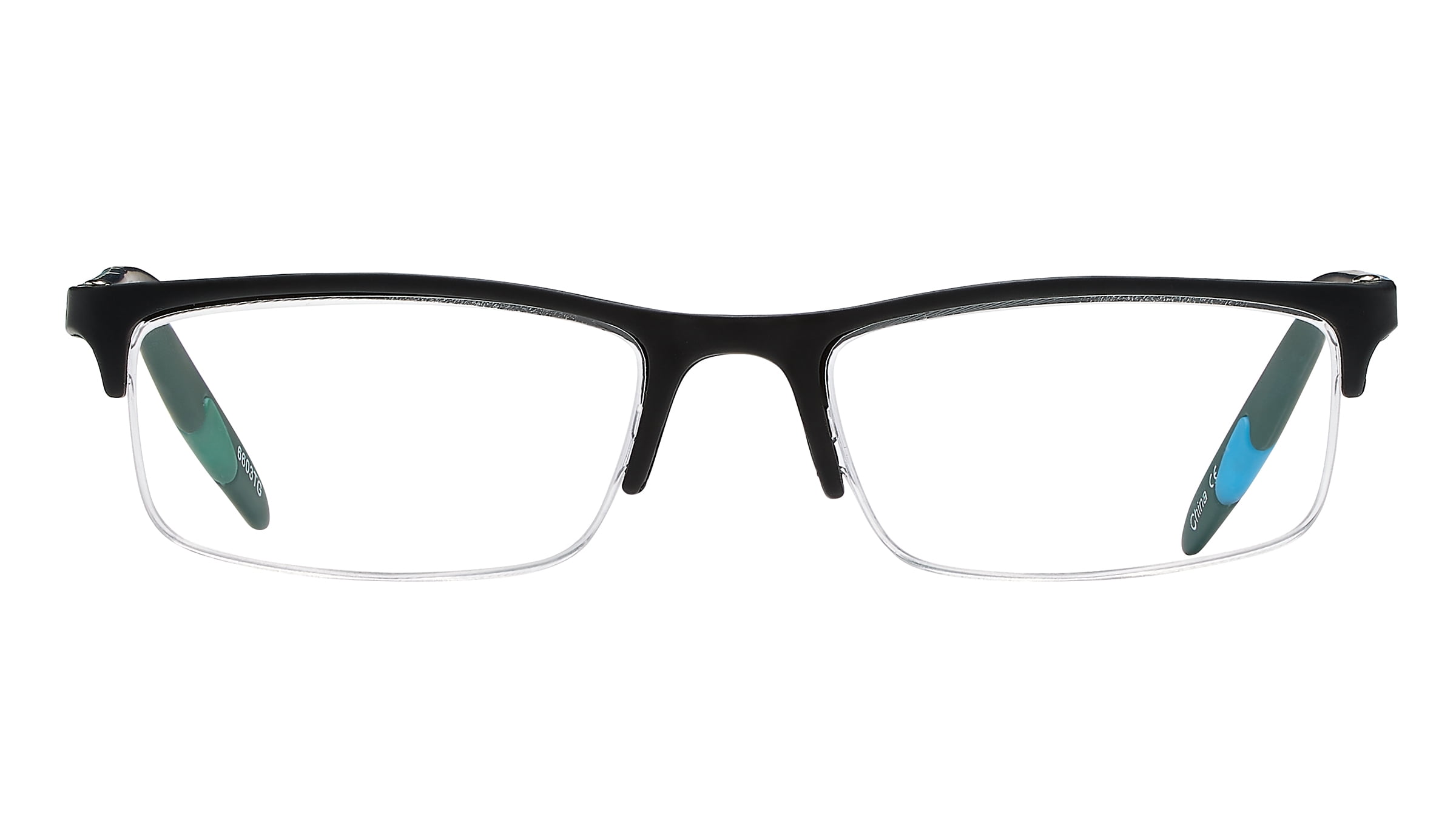 SAV Sportex Reading Glasses, Semi-Rimless Sport Frame, AR4150, +1.50, Blue