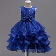 thumbnail image 5 of Versión de vestido con volantes para niños grandes Vestido con lazo para niños 582 Adecuado para varias alturas, 5 of 5
