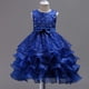 thumbnail image 4 of Versión de vestido con volantes para niños grandes Vestido con lazo para niños 582 Adecuado para varias alturas, 4 of 6