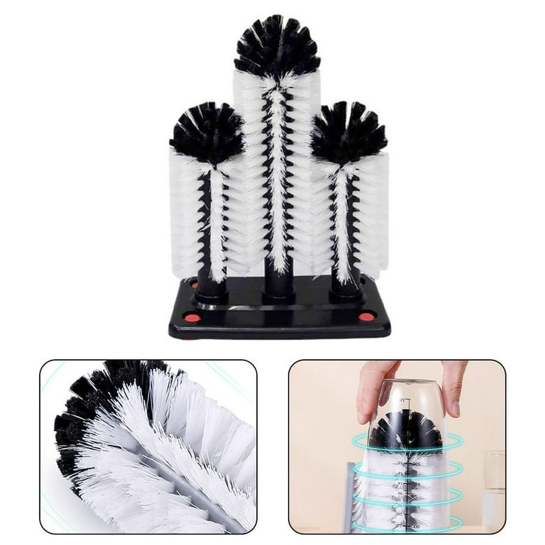 Water Bottle Cleaning Brush Glass Cup Washer with Suction Base