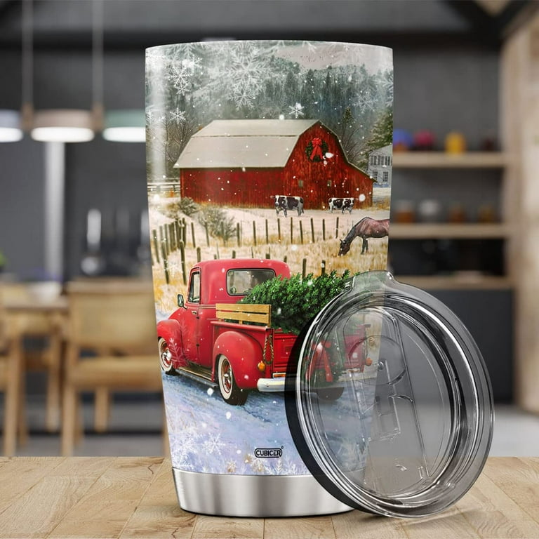 Christmas - 20 oz Christmas Tumbler, Stainless Steel and Double Wall  Insulated Travel Coffee Mug with Lid, Good Choice for Christsmas Gifts  38450 38075