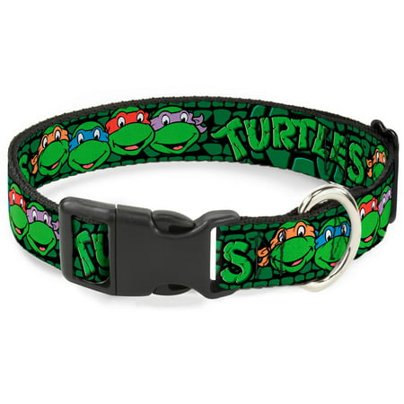 Buckle-Down Classic TMNT Group Faces Pet Collar - (Best Small Turtles For Pets)