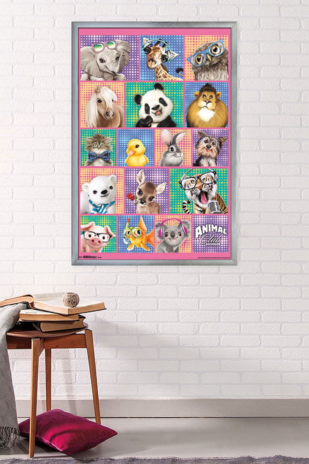 Animal Club - Group Wall Poster, 22.375" x 34", Framed
