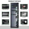 thumbnail image 3 of Gun Safe, Quick Access 4-5 Digital Gun Safe, Gun Safes for Guns and Shotguns, Gun Safe with Adjustable Support Frame, Pistols Rack, Ammo Storage Shelf and Pistol Bag, 3 of 9