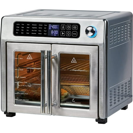 Emeril Lagasse 26 QT Extra Large Air Fryer  Convection Toaster Oven with French Doors  Stainless Steel