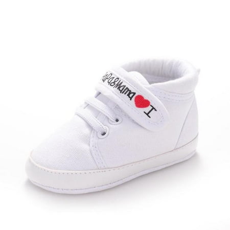 

TOWED22 Toddler Boy Sneakers Kid Girl Soft Shoes Baby Toddler Boy Sole Canvas Sneaker Baby Shoes Baby Girl Shoes White