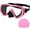 Bicolor Pink, variant on Berallo Snorkeling Mask Set,Anti-Fog Tempered Glass Lens, for Kids 4-14 Age (Black)