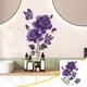 thumbnail image 1 of Calcomanías de Pared Florales, Adhesivos Decorativos, Murales Removibles, con Rosas Púrpuras, Fácil de Instalar, Material de PVC, Hoja de 25x29cm, para Decoración del Hogar, 1 of 9