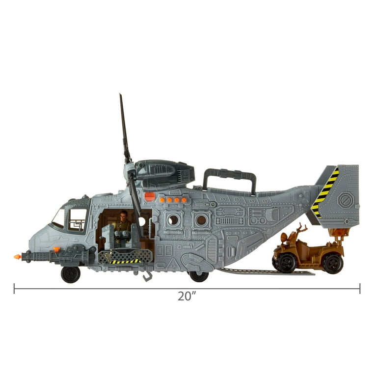 Adventure Force Giant Military Helicopter Play Set, 37 Pieces