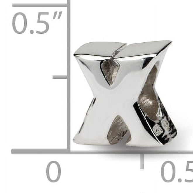Reflection Beads Sterling Silver Reflections Letter X Bead