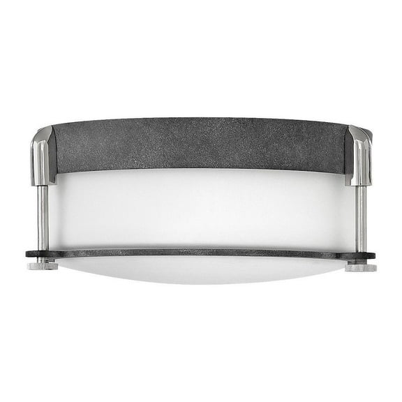 2 Light Medium Flush Mount in Transitional Style 12.5 inches Wide By 4.75 inches High-Aged Zinc Finish Bailey Street Home 81-Bel-2332951