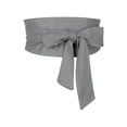 thumbnail image 1 of Cinturón Obi sólido para mujeres de tallas grandes INSPIRE CHIC, cinturón de lazo autoadherente, cinturón ancho para vestido de 35.43-45.67" gris, 1 of 6