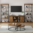 thumbnail image 6 of WhizMax 6-Tier Vintage Industrial Book Shelf, Rustic Wood and Metal Bookcase and Bookshelves, Free Standing Storage Large Bookshelf for Living Room, Bedroom and Kitchen, Brown, 6 of 10