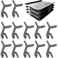 thumbnail image 1 of YYBD 12Pcs Tray Stackers TPR Baking Sheet Stacker Baking Sheet Rack Freeze Dryer Stacker Universal Baking Sheet Pan Stacker Kitchen Countertop Accessory for Canteen Fast Food Restaurant Picnic (Black), 1 of 5