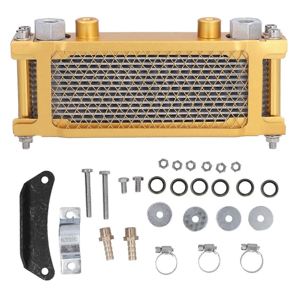 Universal Motorcycle Engine Oil Cooler Metal Trail Bike Oil Cooler for 125cc?250cc Motorcycle Dirt Bike
