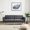 Dark Grey, variant on 75" Convertible Folding Futon Sofa Bed, Split Back Design, Modern Fabric Sleeper Couch with Chrome Legs, Ideal for Living Room, Apartment, Dorms and Office (Dark Grey)