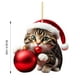 thumbnail image 3 of 2 Colgantes Navideños de Gatos, Acrílicos 2D, para Árbol de Navidad, Divertidos Adornos Navideños de Gatos, Colgantes Navideños, Joyas para Árbol de Navidad., 3 of 3