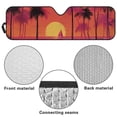thumbnail image 7 of FUIALDOLG Car Windshield Sun Shade, Tropical Sunset Palm Tree Car Window Shades Heat Reflective Interior Cool, Universal Fit for Most Cars Off-road Vehicle SUV, Foldable & Portable Design, 7 of 7