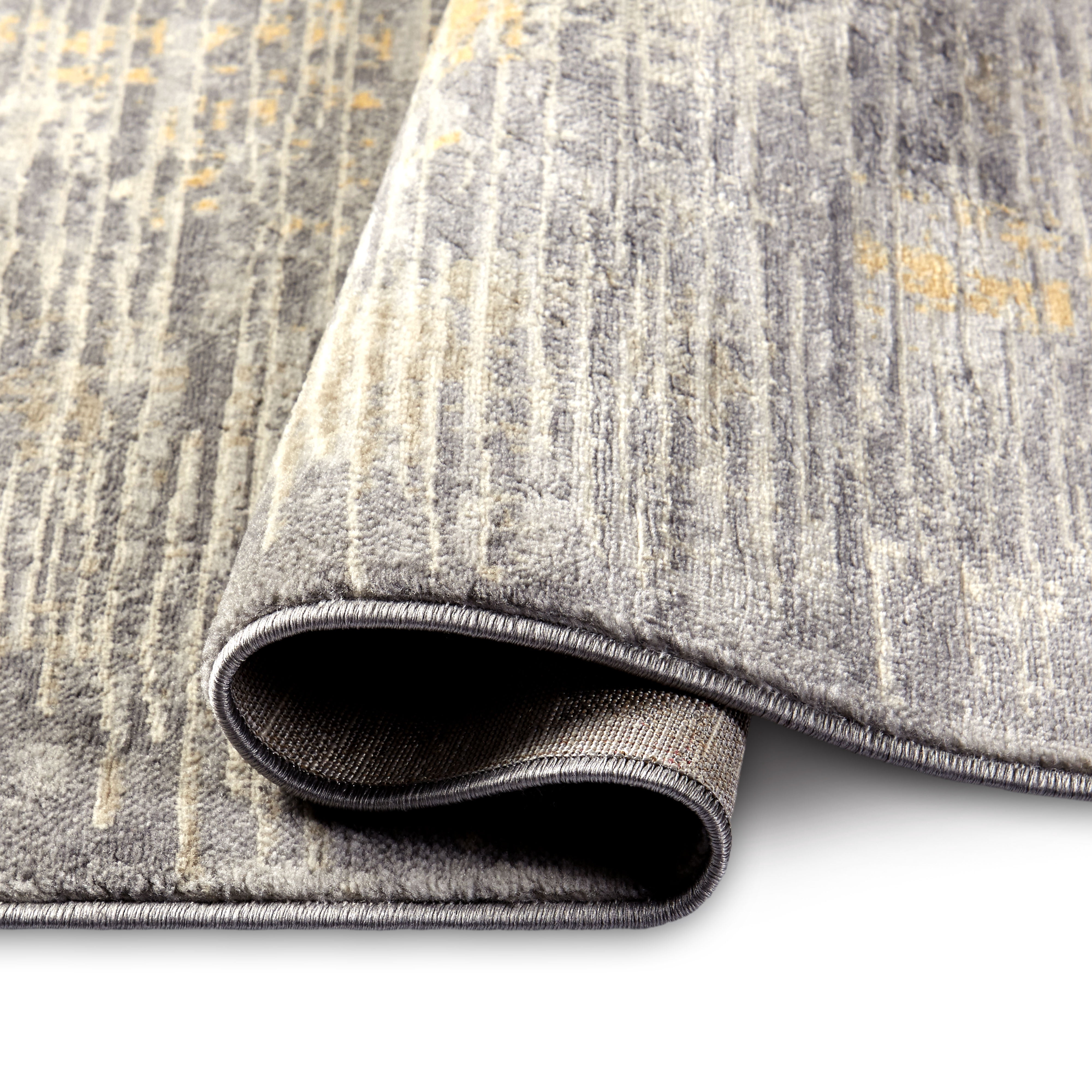 Home Dynamix Melrose Lorenzo Modern Abstract Area Rug, Grey/Yellow, 5'2"x7'2"