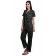 thumbnail image 2 of Moomaya Pyjama pour Femmes Ensemble de Pj Chemise de Pyjama en Coton Imprimé à Boutons Tenue de Nuit, 2 of 6