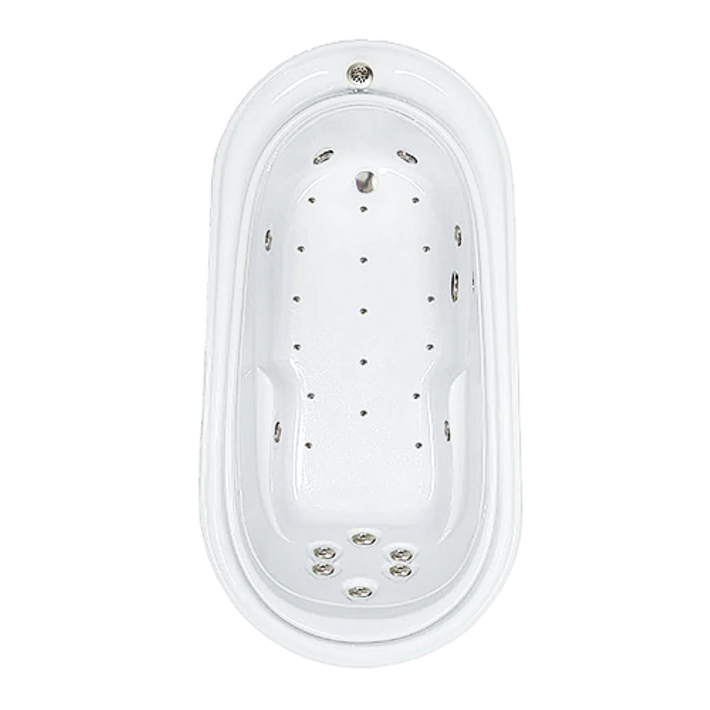 WaterTech Acrylic 73 in. x 38 in. Elite Series Drop-In Whirlpool and Air Bath Combination Tub - Bone
