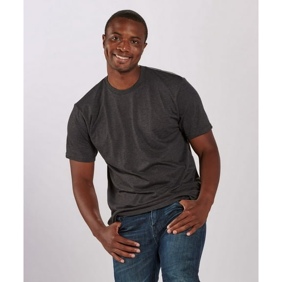 Boxercraft BM2102 Men's Tri-Blend Tee-Charcoal Heathr-3XL