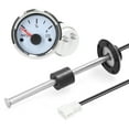 thumbnail image 3 of Meterk 52mm Fuel Level Gauge 215mm Stainless Steel Fuel Level Sensor Water Level Gauge Meter 0-190ohm with Backlight for Car Truck Marine Boat 12 V, 3 of 6