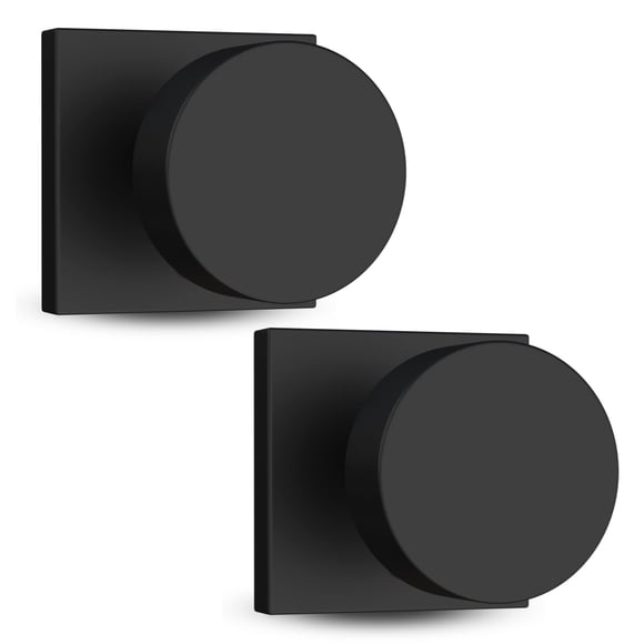 MEGA HANDLES Dummy I Door Knob for Hallway, Closet and Bathroom I Reversible Heavy Duty Design I Fits All Standard Door Sizes I Screws Included - Bla