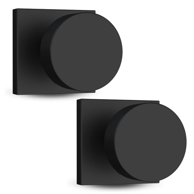 MEGA HANDLES Mannequin I Bouton de Porte pour Couloir, Garde-Robe et Salle de Bain I Conception Réversible Robuste I Convient à Toutes les Tailles de Porte Standard I Vis Incluses - Bla