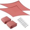 thumbnail image 1 of Yescom Ensemble de 2 Voiles d'Ombrage Carrés 16x16 Pi, Blocage UV 97 %, Auvent Pare-Soleil Extérieur pour Cour Arrière et Piscine, 1 of 11