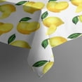 thumbnail image 3 of Yellow Lemon Fruit Slices White Pattern Rectangle Tablecloth 60"x84",Waterproof Polyester Rectangle Table Cloth, Wipeable Spillproof Polyester Tablecloth for Dining, Camping, Indoor and Outdoor, 3 of 5