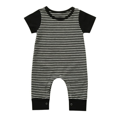 

ASEIDFNSA Baby Boys Shorts Set 18 Month Boy Clothe Clothes Striped Boys&Girls Baby Short Jumpsuit Romper Sleeve Print Toddler Boys Romper&Jumpsuit