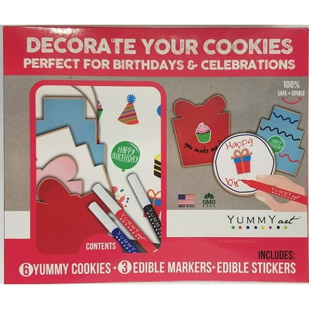 Yummy Art Edibles Cookie Decorating Kit - Happy Birthday