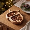 thumbnail image 2 of Twfbrm Wooden Serving Tray, 6 x 6 Inch Pinecone Shaped Serving Bowl with Hand Carving Design, Table Decorative Wood Bowl, Small Create Dish Bowl for Candy, Fruit, Snack, Desktop Center Decoration, 2 of 6