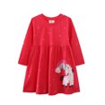 thumbnail image 1 of Vestido de otoño para niñas, vestido de manga larga para niños, lindo vestido de otoño para niñas de punto de algodón, 1 of 5
