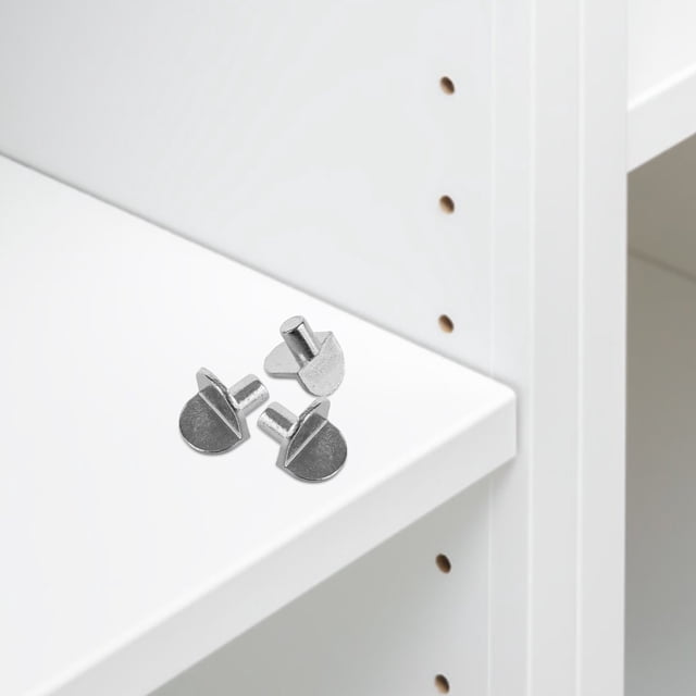Luxshiny 100Ud Soportes Para Estantes De Gabinete En Metal Plateado Resistente Y Multifuncional Para Uso En Muebles