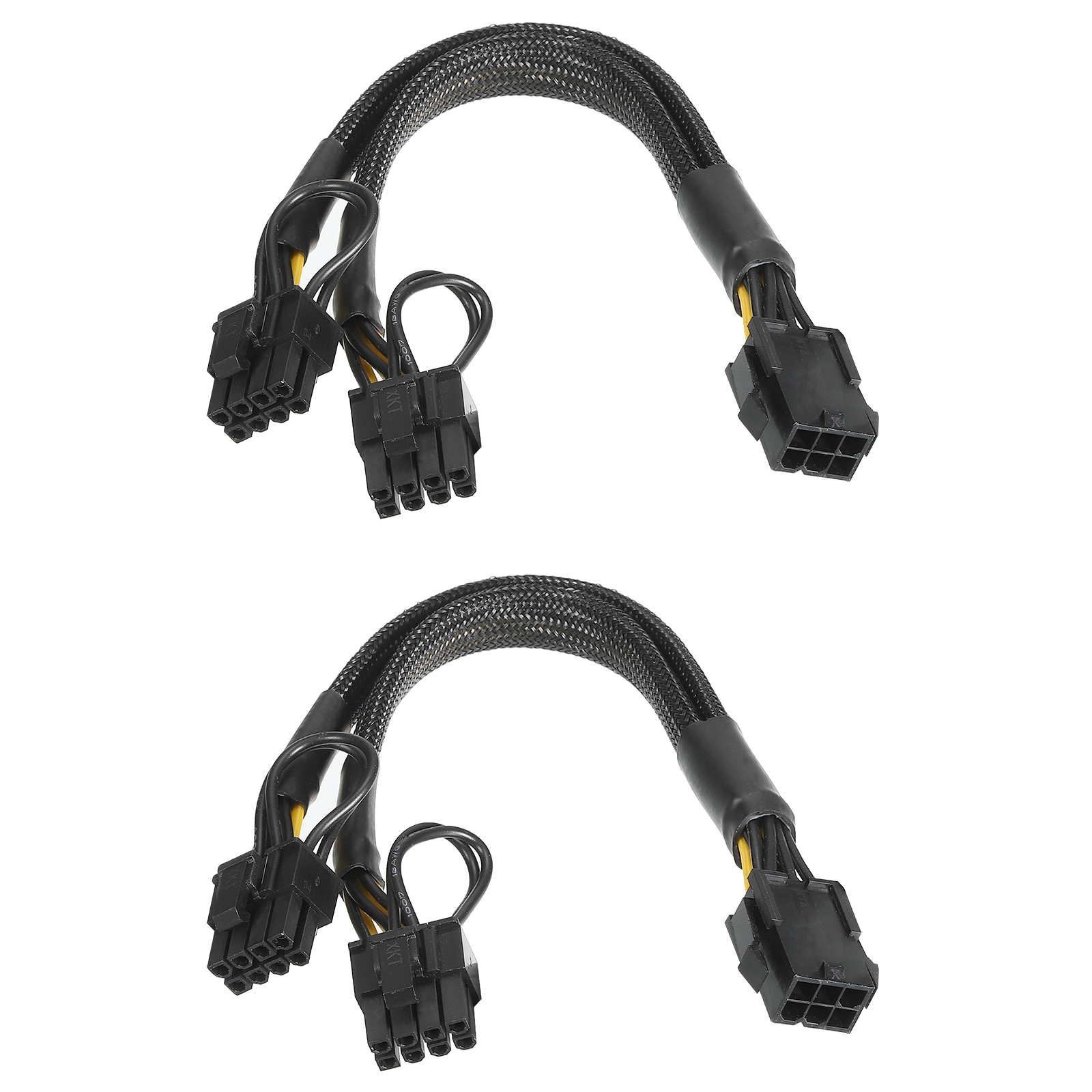 Uxcell PCIe Cable 6 Pin to Dual 8 Pin (62) Male GPU Cable Extension PCI Express Power Adapter