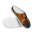 thumbnail image 3 of Fotbe Abstract Colorful Duality Pattern Women's Fuzzy Curly Fur Memory Foam Loafer Slippers Indoor Outdoor Slippers Winter Home Shoes-40/41, 3 of 7